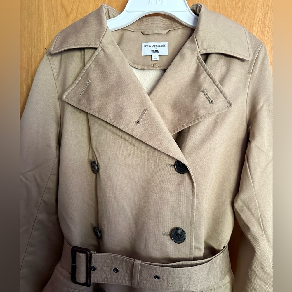 Uniqlo Ines de la Fressange Khaki Trench Coat - Picture 3 of 12